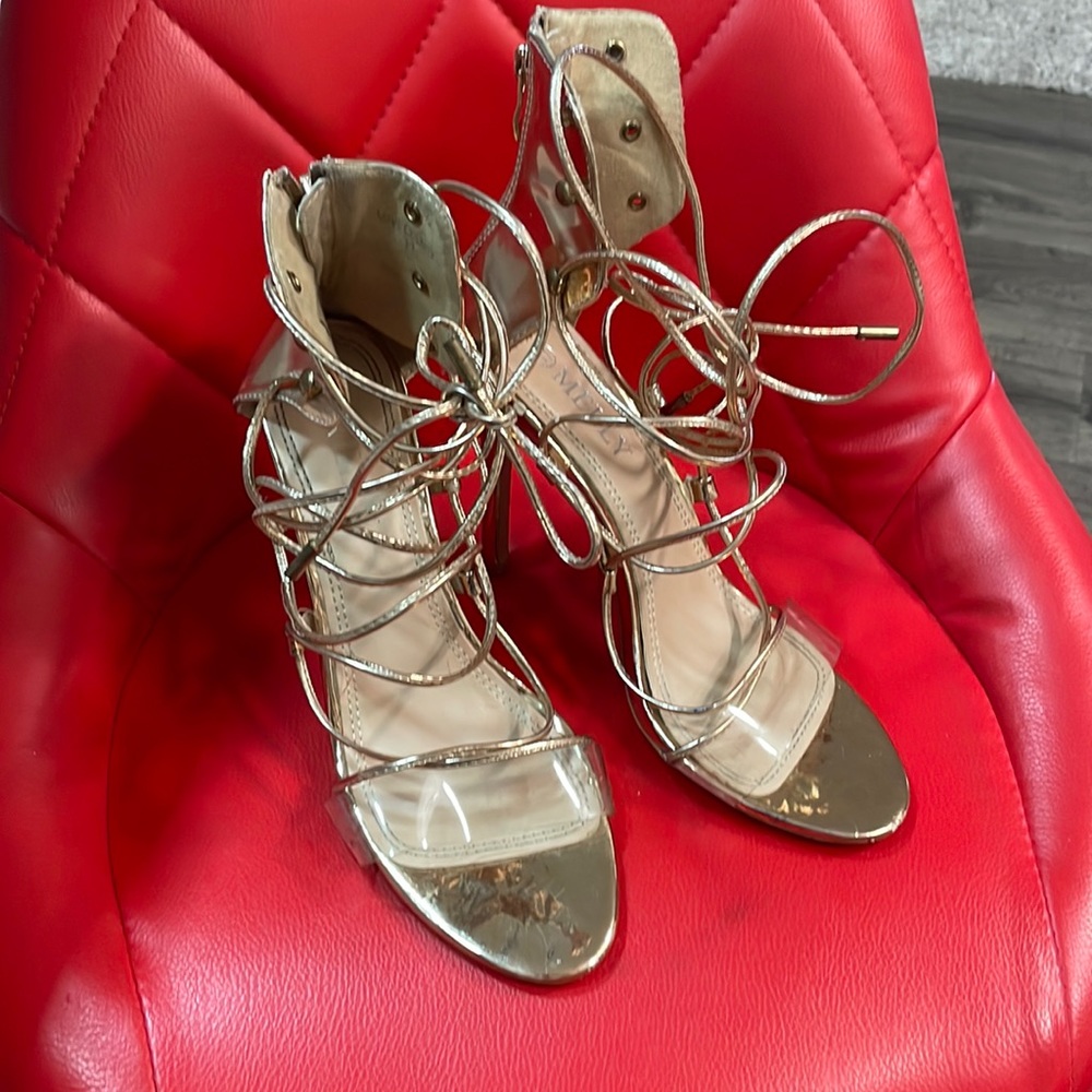 Melly Gold Heels Size 11